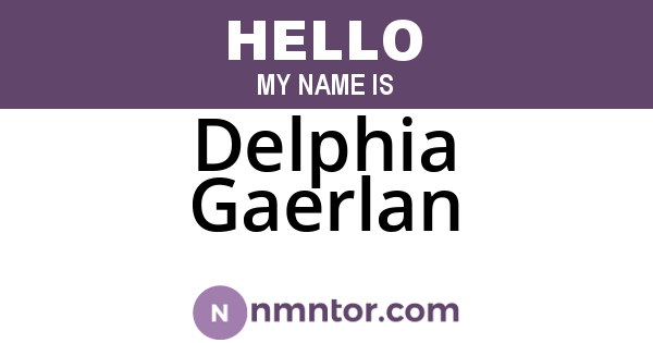 Delphia Gaerlan