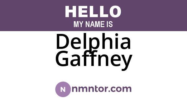 Delphia Gaffney