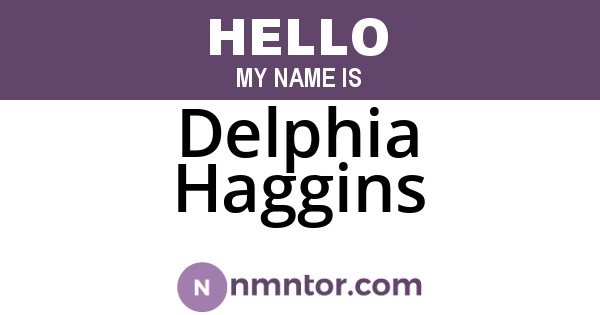 Delphia Haggins