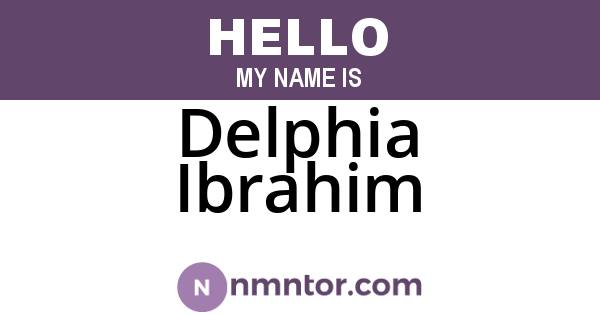 Delphia Ibrahim