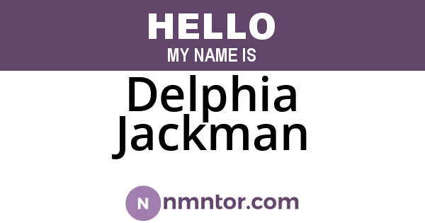 Delphia Jackman