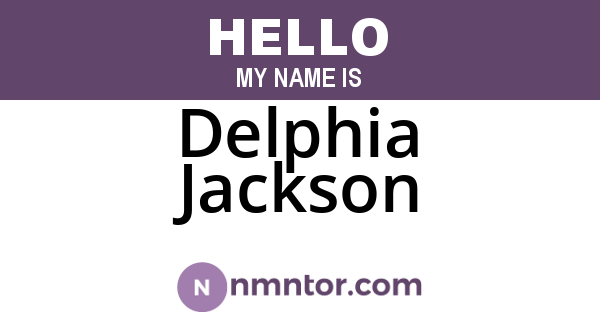 Delphia Jackson