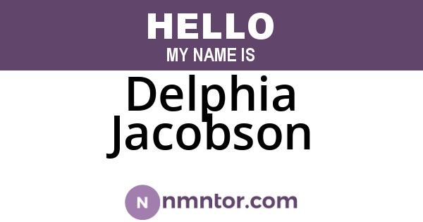 Delphia Jacobson