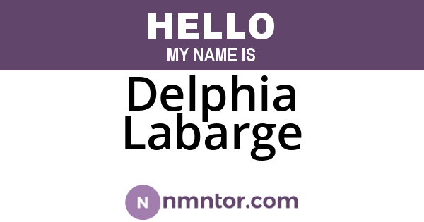 Delphia Labarge