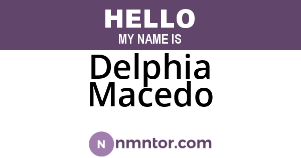 Delphia Macedo