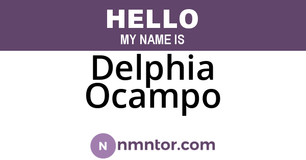Delphia Ocampo