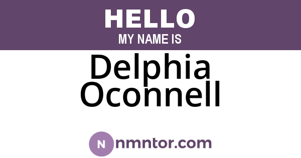 Delphia Oconnell
