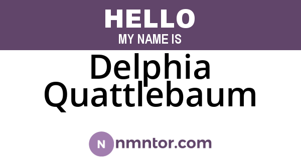 Delphia Quattlebaum