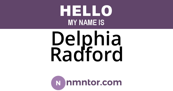 Delphia Radford
