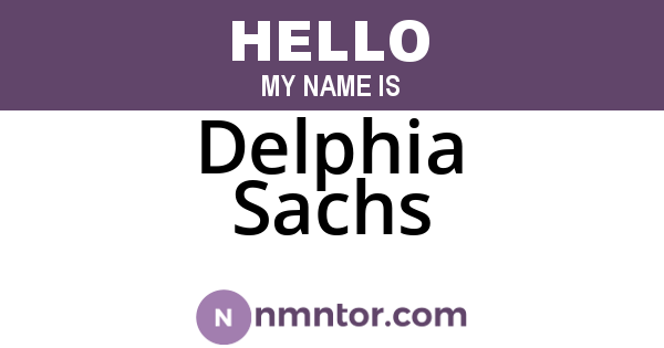 Delphia Sachs