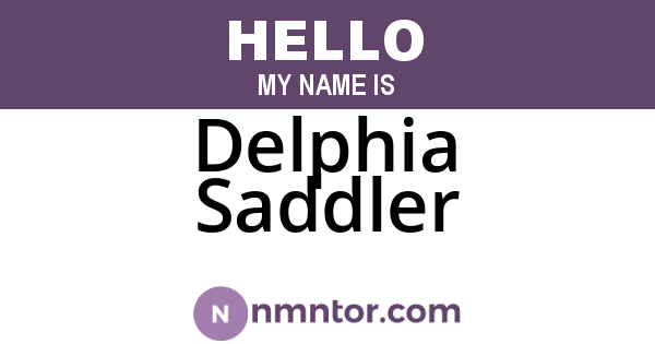 Delphia Saddler