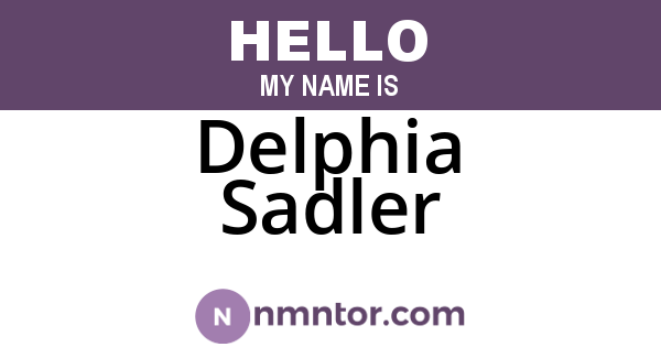 Delphia Sadler