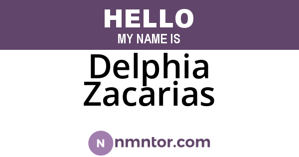 Delphia Zacarias