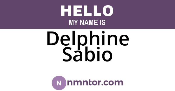 Delphine Sabio