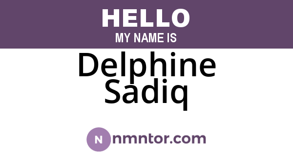Delphine Sadiq