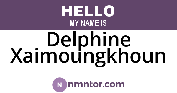 Delphine Xaimoungkhoun