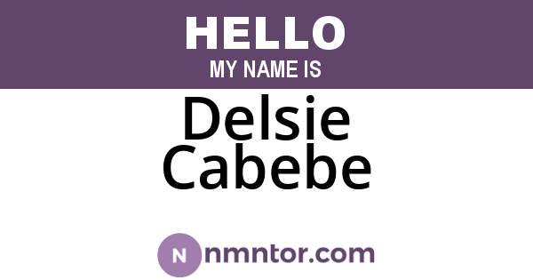 Delsie Cabebe