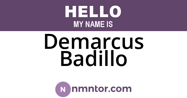 Demarcus Badillo