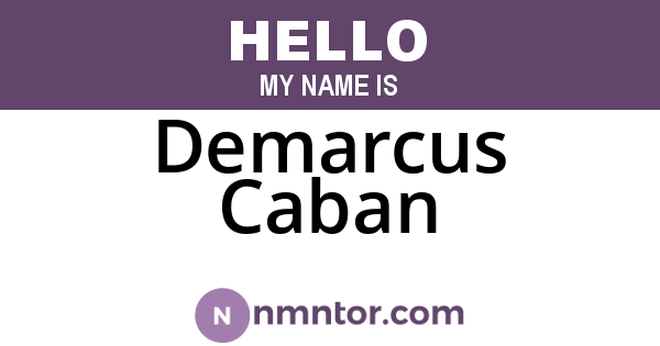 Demarcus Caban