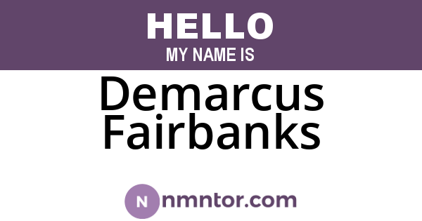 Demarcus Fairbanks