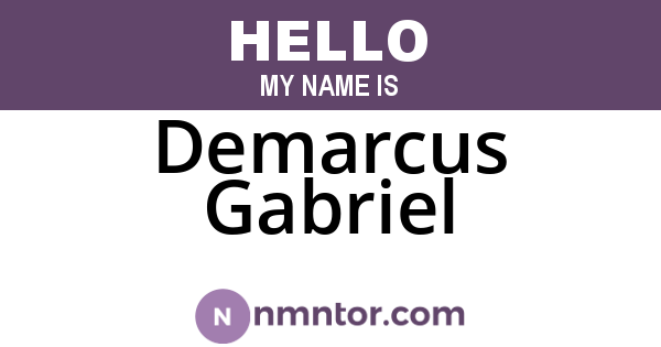 Demarcus Gabriel
