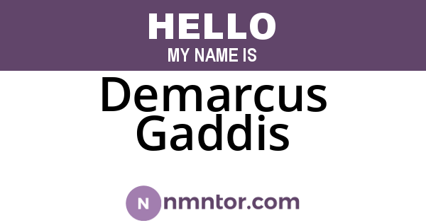 Demarcus Gaddis