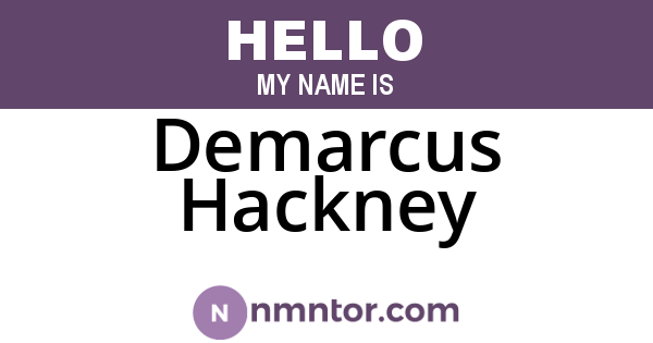 Demarcus Hackney