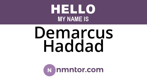 Demarcus Haddad
