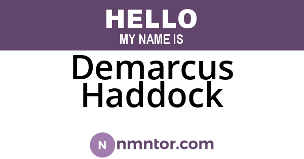 Demarcus Haddock