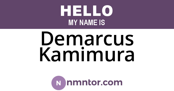 Demarcus Kamimura