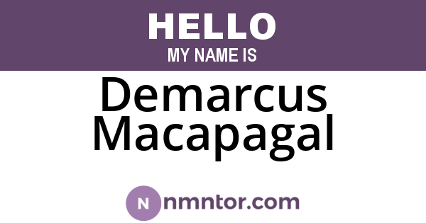 Demarcus Macapagal