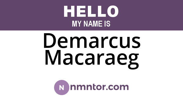 Demarcus Macaraeg