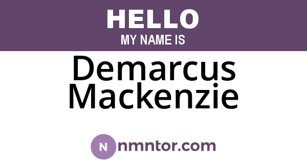 Demarcus Mackenzie