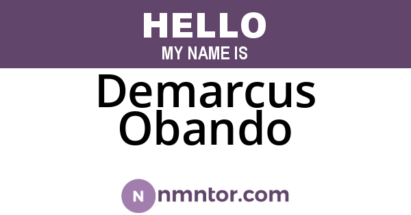 Demarcus Obando