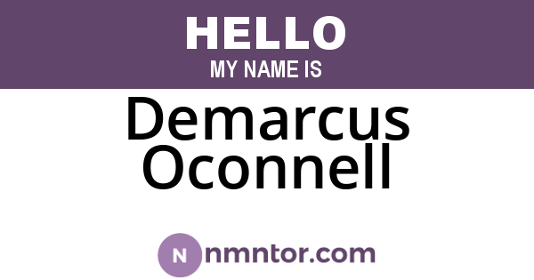 Demarcus Oconnell