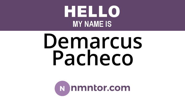 Demarcus Pacheco