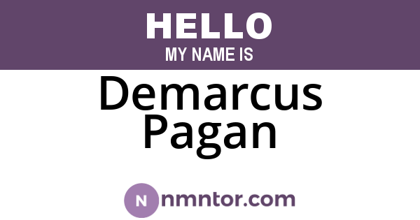 Demarcus Pagan