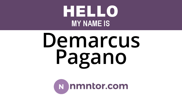 Demarcus Pagano
