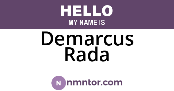 Demarcus Rada