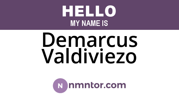 Demarcus Valdiviezo