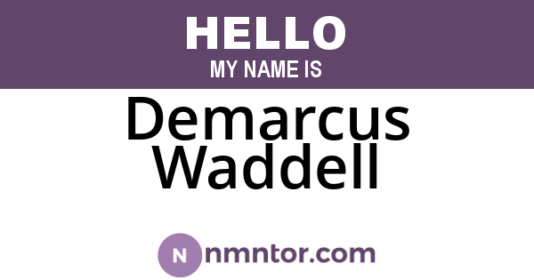 Demarcus Waddell