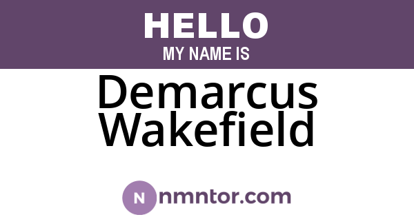 Demarcus Wakefield