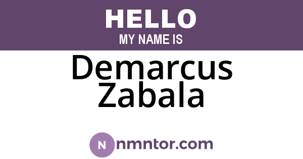 Demarcus Zabala