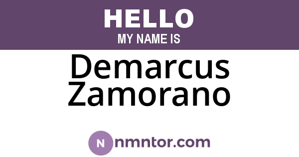 Demarcus Zamorano