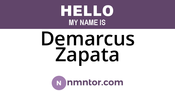 Demarcus Zapata
