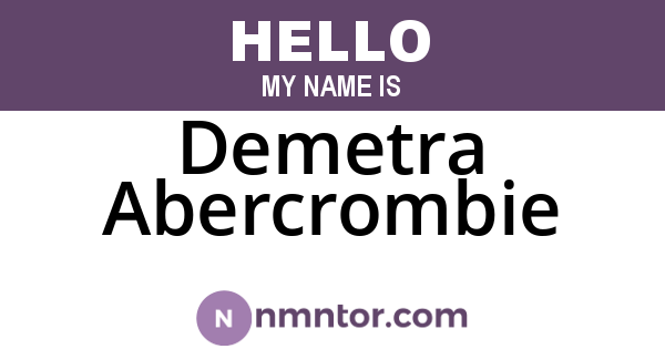 Demetra Abercrombie