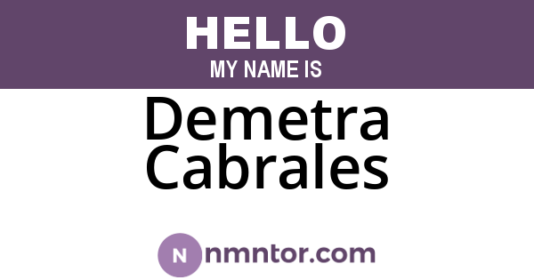 Demetra Cabrales