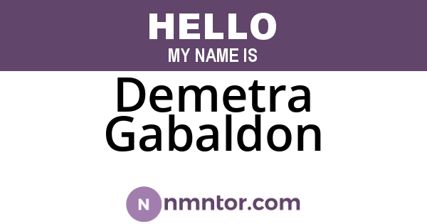 Demetra Gabaldon