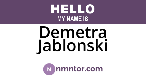 Demetra Jablonski