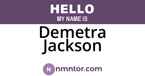 Demetra Jackson